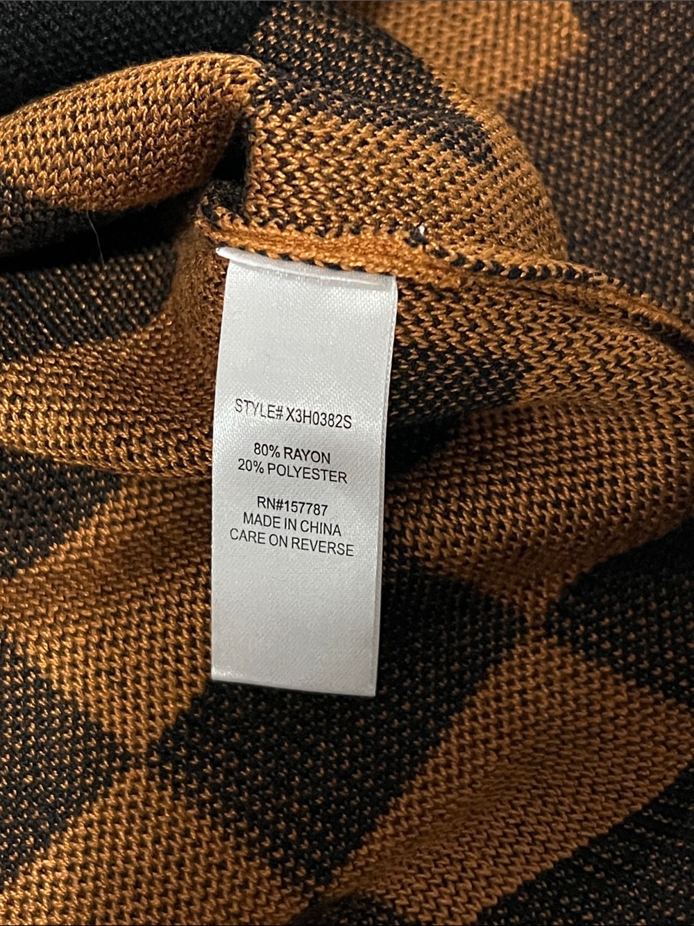 Love Always by FCT Black Tan Checkered Knit Midi Dress - Picture 5 of 5